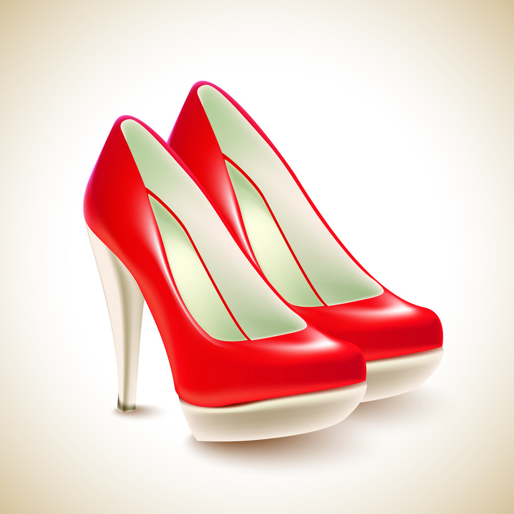 Rode schoenen. Vectorillustratie - Vector, afbeelding