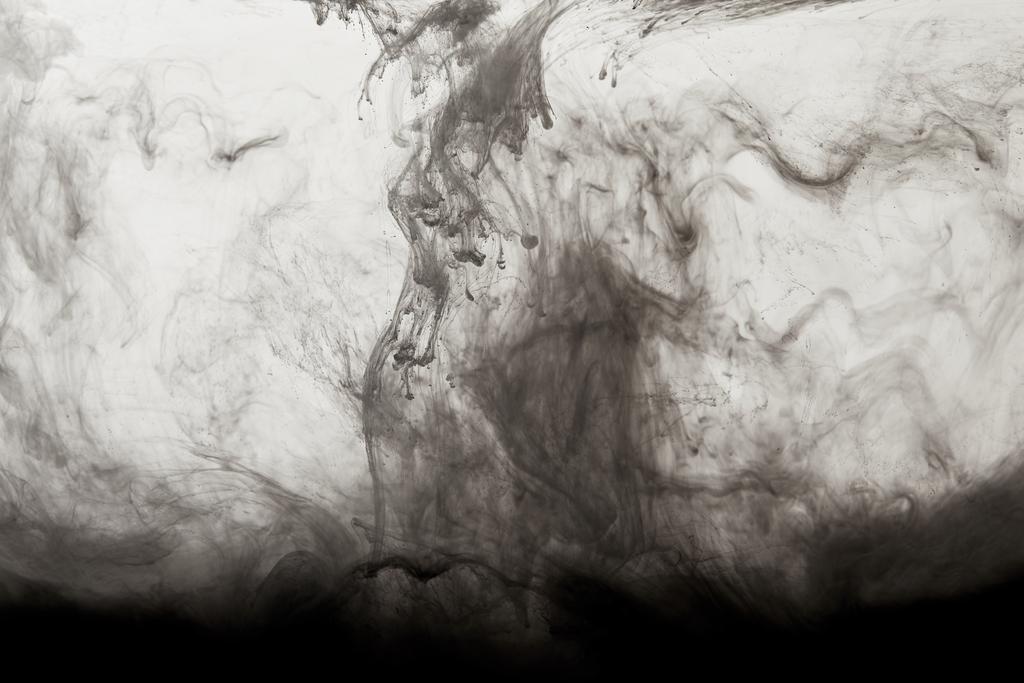 dumanlı arka plan siyah boya ile swirls - Fotoğraf, Görsel