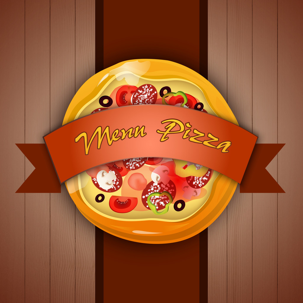 ontwerp menu met pizza. vectorillustratie - Vector, afbeelding