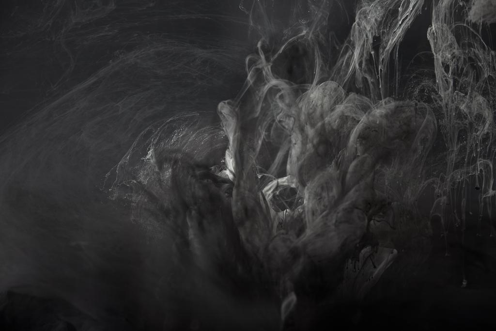 Soyut siyah dokulu gri guaj boya ve swirls - Fotoğraf, Görsel