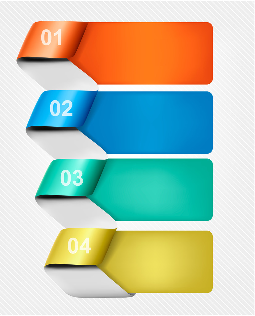 Set of info graphics banners with numbers. Vector illustration - Vector, Image