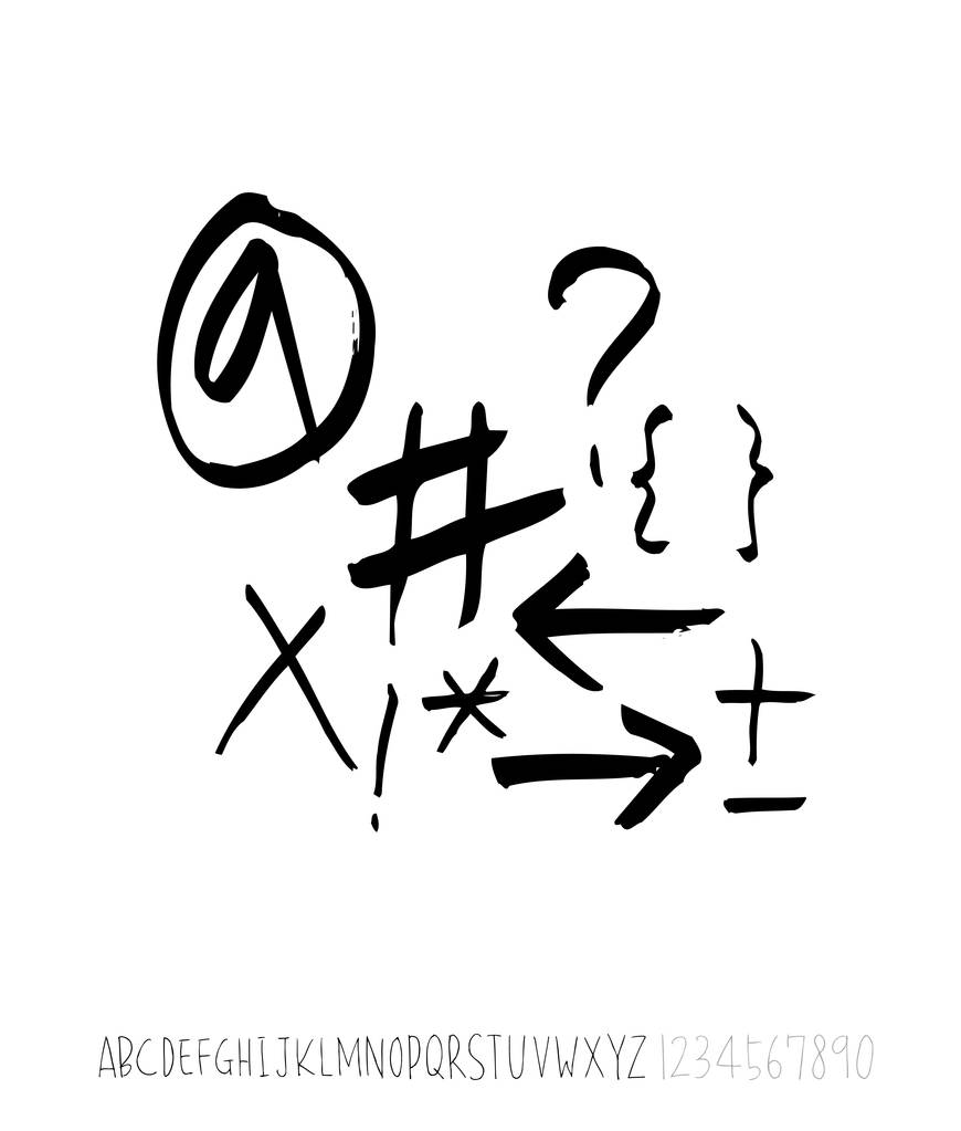 Векторні шрифти / Ручна каліграфія
 - Вектор, зображення