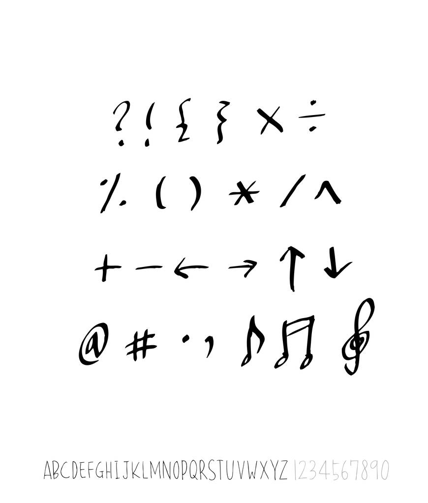 vektorová písma / ručně psaná kaligrafie - Vektor, obrázek