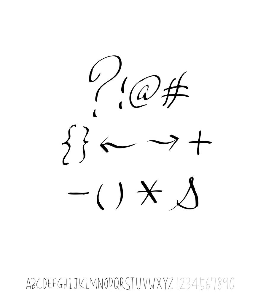 vektorová písma / ručně psaná kaligrafie  - Vektor, obrázek