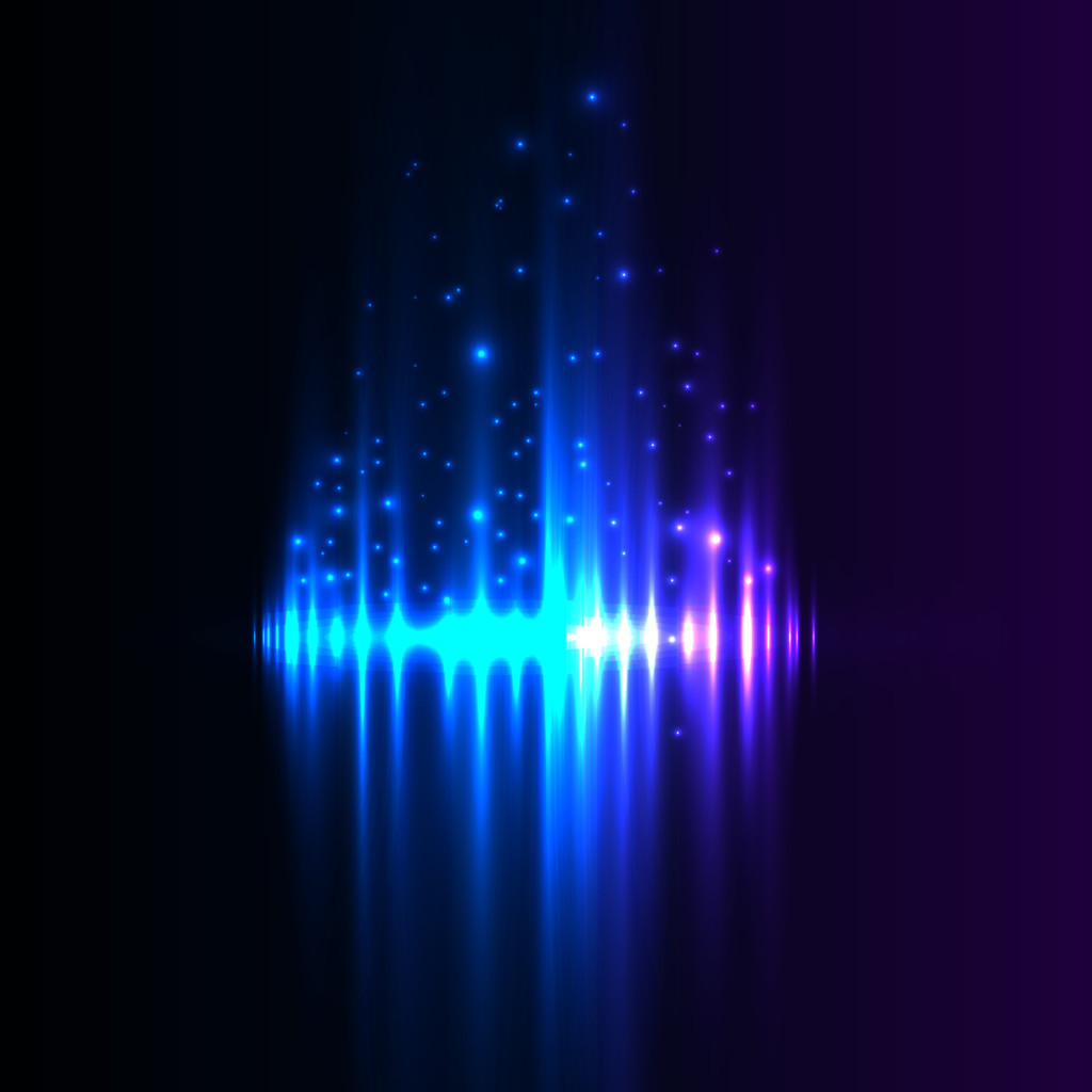 Blue aurora borealis background - Vector, Image
