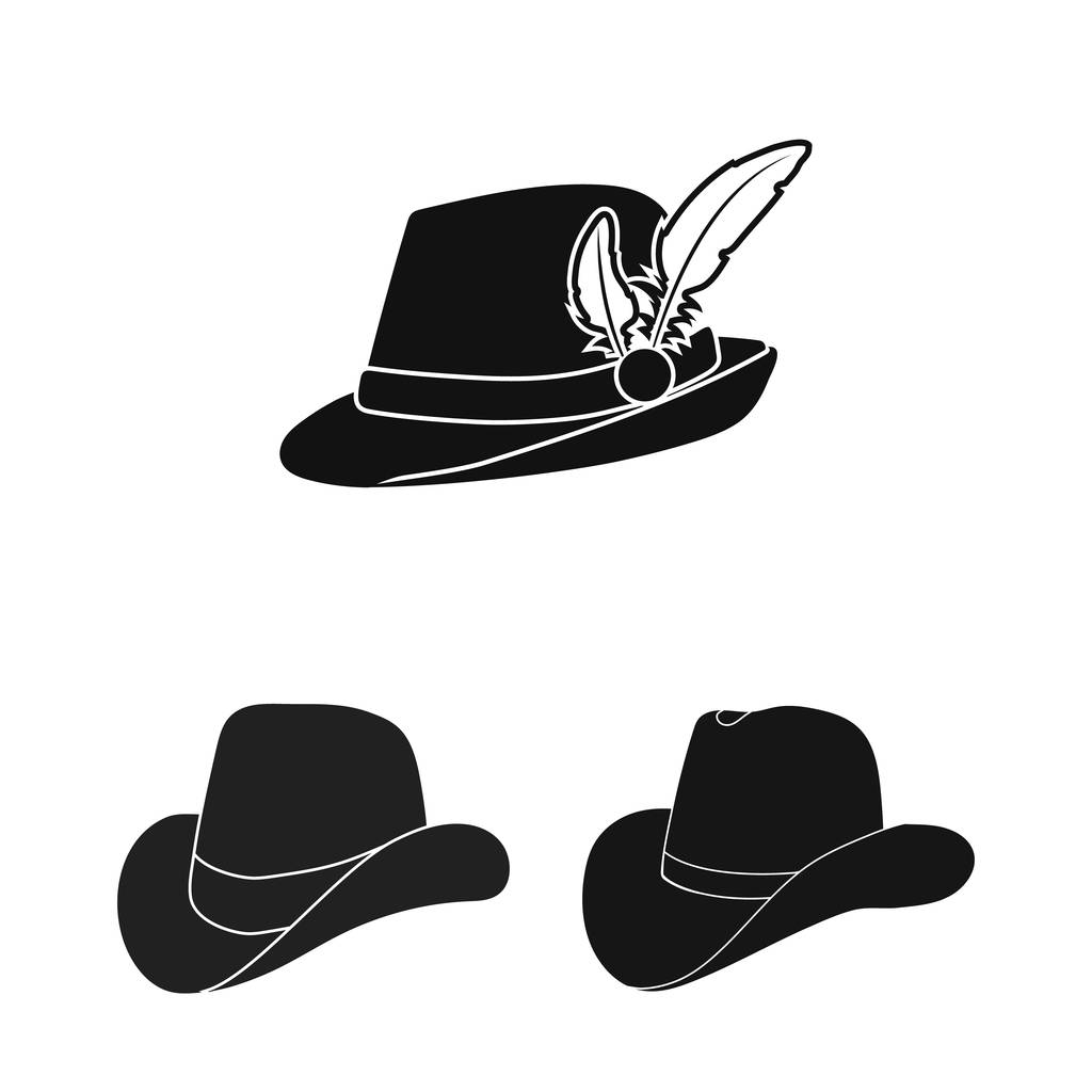 Eristetty kohde hattu ja korkki merkki. Sarja hattu ja malli varastossa symboli web
. - Vektori, kuva