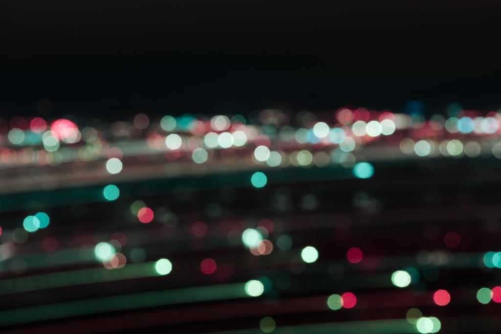 夜色とりどりボケ ライトをデフォーカス - 写真・画像