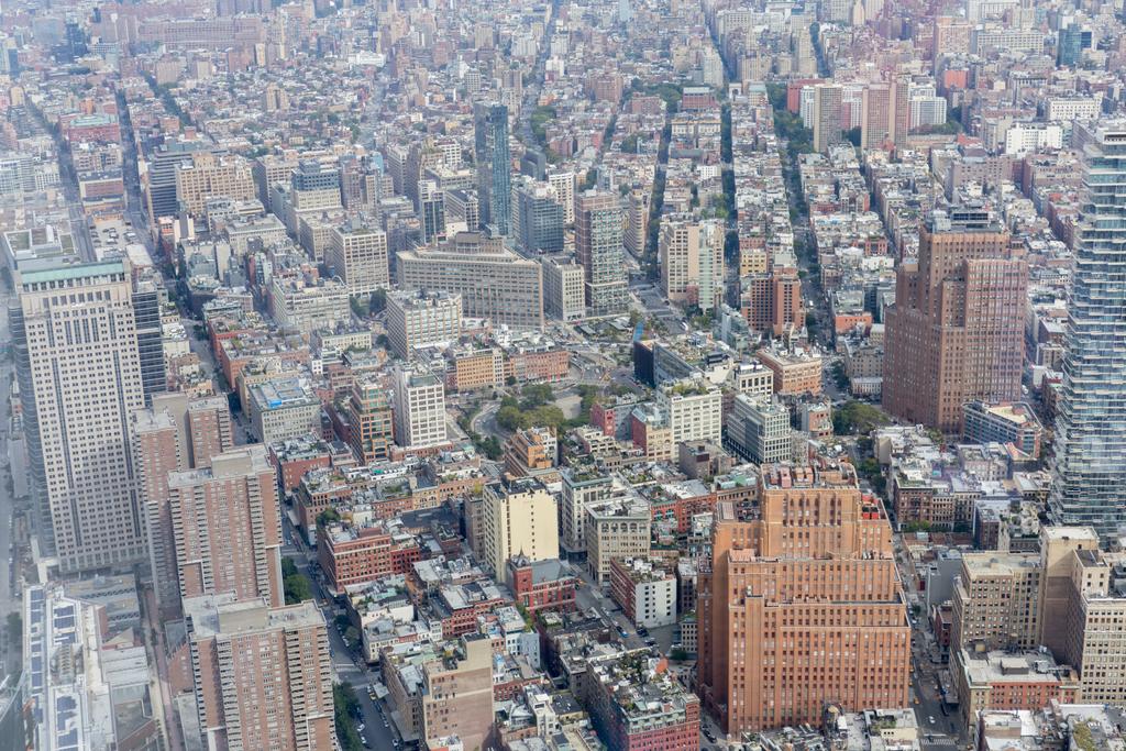 Luchtfoto van wolkenkrabbers van new york city, Verenigde Staten - Foto, afbeelding