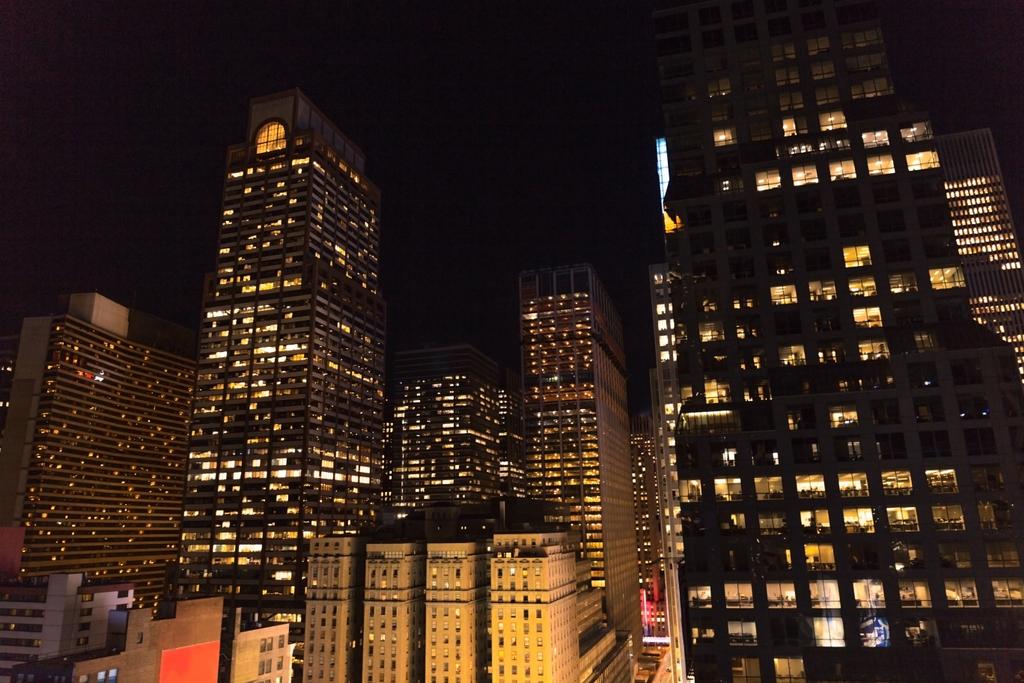 urban scene of new york city at night, usa - Photo, Image