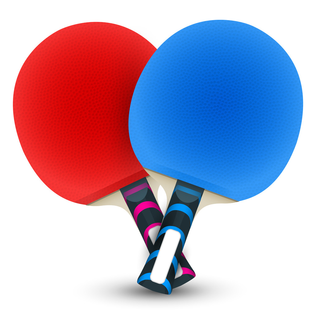 Two table tennis rackets - Vector, Image