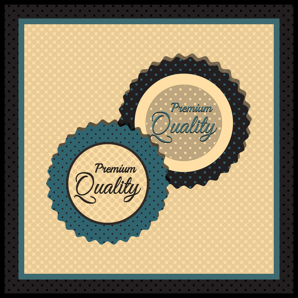 Collection of Premium Quality Labels with retro vintage styled design - Vector, Image
