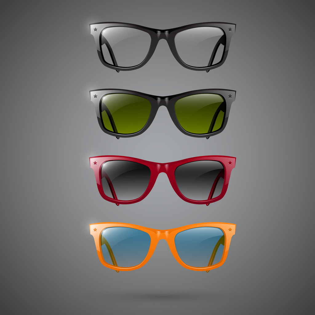 Ретро сонцезахисні окуляри, векторний дизайн
 - Вектор, зображення