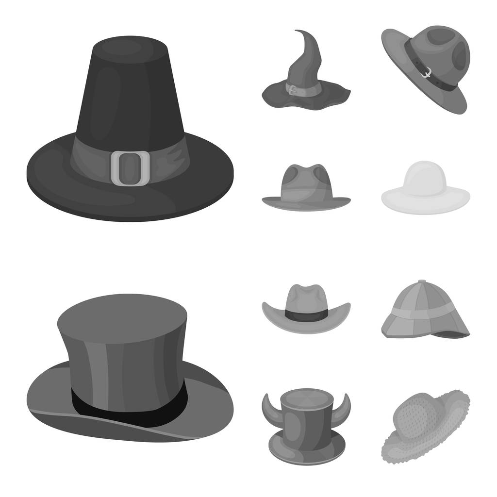 Design vettoriale del cappello e del segno del cappuccio. Raccolta di cappello e modello stock illustrazione vettoriale
. - Vettoriali, immagini