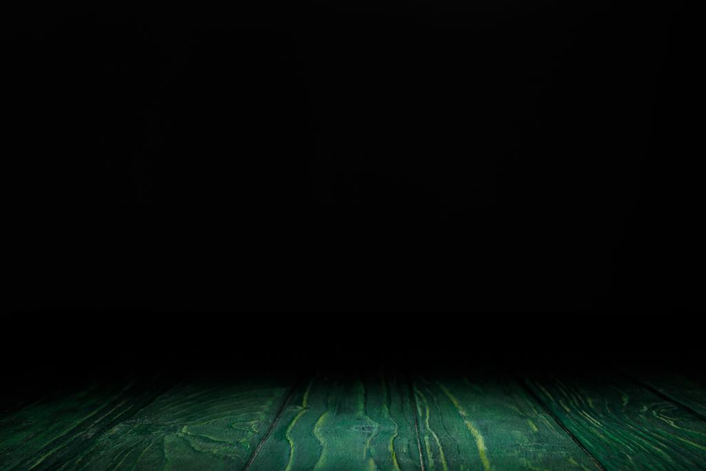 koyu yeşil çizgili ahşap arka plan siyah - Fotoğraf, Görsel