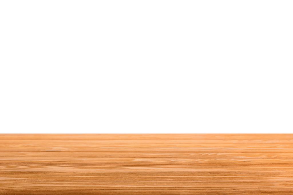 πορτοκαλί ριγέ ξύλινη επιφάνεια σε λευκό - Φωτογραφία, εικόνα