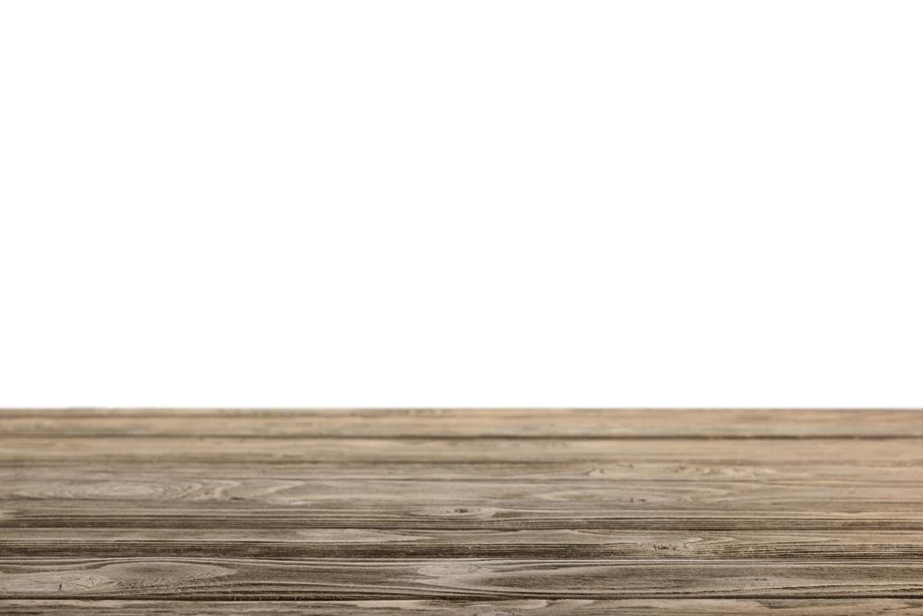 hnědé pruhované dřevěný povrch na bílém - Fotografie, Obrázek