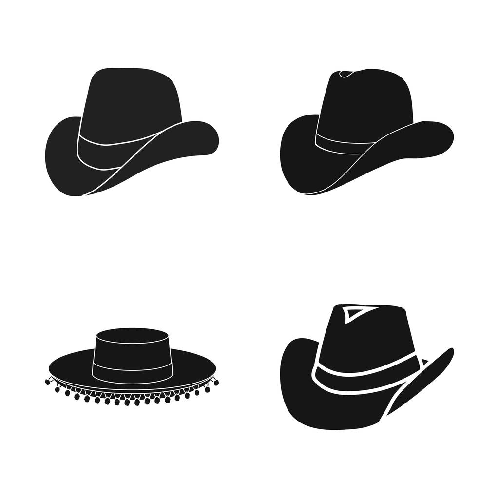 Illustration vectorielle du chapeau et du chapeau. Collection de chapeau et icône vectorielle modèle pour stock
. - Vecteur, image