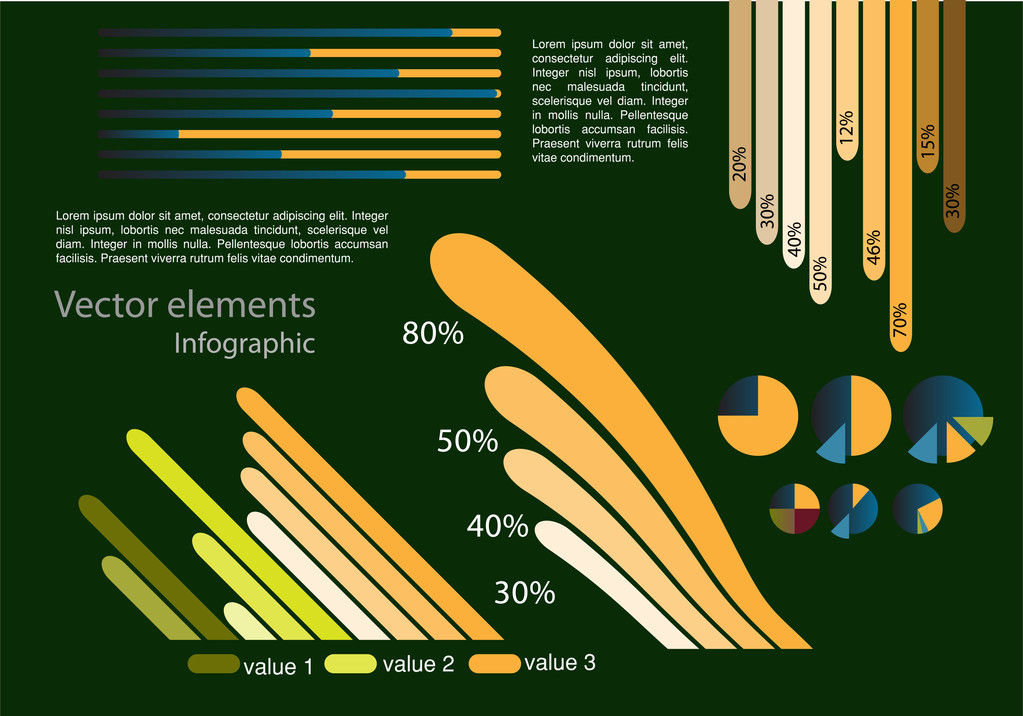 Elementos infográficos vetoriais. Ilustração vetorial
  - Vetor, Imagem
