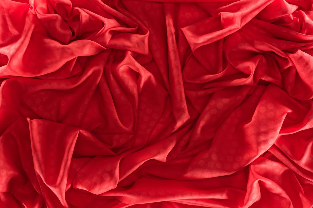 όμορφο κόκκινο μεταξωτό ύφασμα, φόντο ημέρα του Αγίου Βαλεντίνου - Φωτογραφία, εικόνα