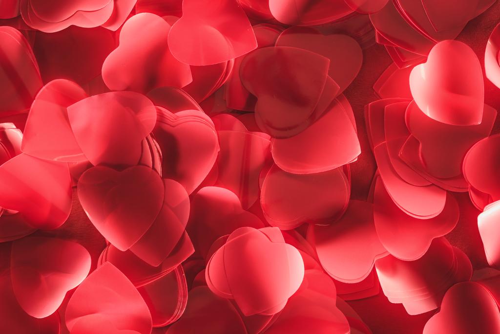 yakından görmek güzel dekoratif kırmızı kalpler, Sevgililer günü arka plan    - Fotoğraf, Görsel