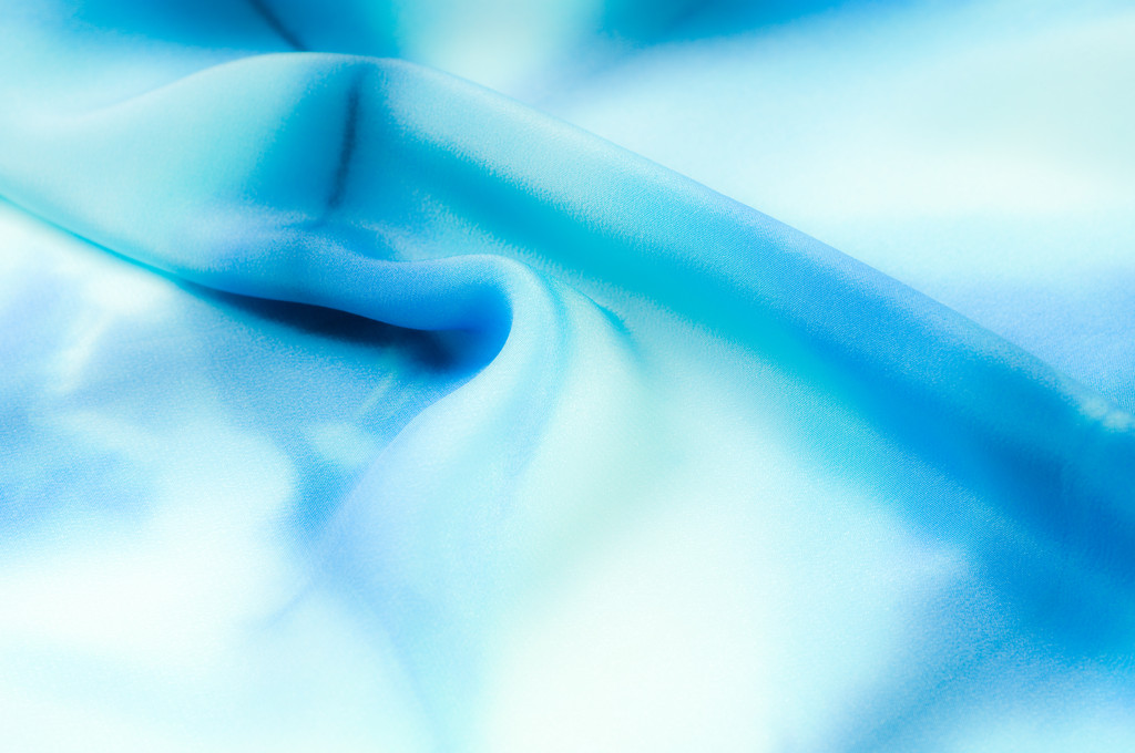 blauwe zijde textuur - Foto, afbeelding