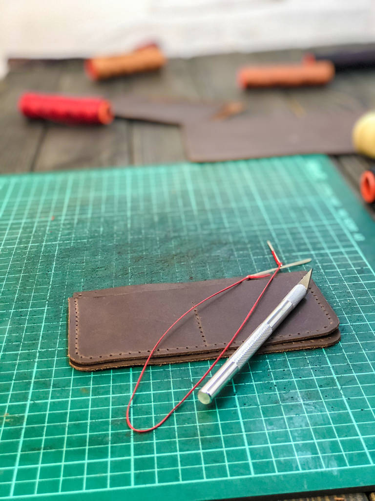 master leather products produces work from the skin. - Photo, Image