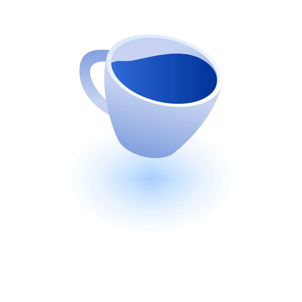 ícone xícara de café, estilo isométrico - Vetor, Imagem
