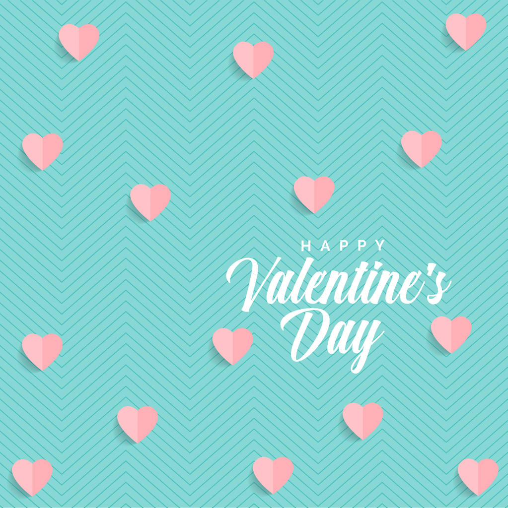 Šťastný Valentines Day nápisy papír řez srdcem na růžovém pozadí. - Fotografie, Obrázek