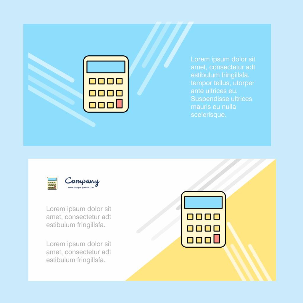 Calculator  abstract corporate business banner template, horizontal advertising business banner. - Vector, Image