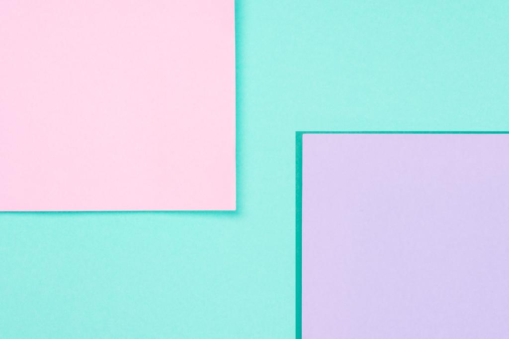 シンプル モダンなブルー、ピンク、紫と抽象的な背景コピー スペース - 写真・画像
