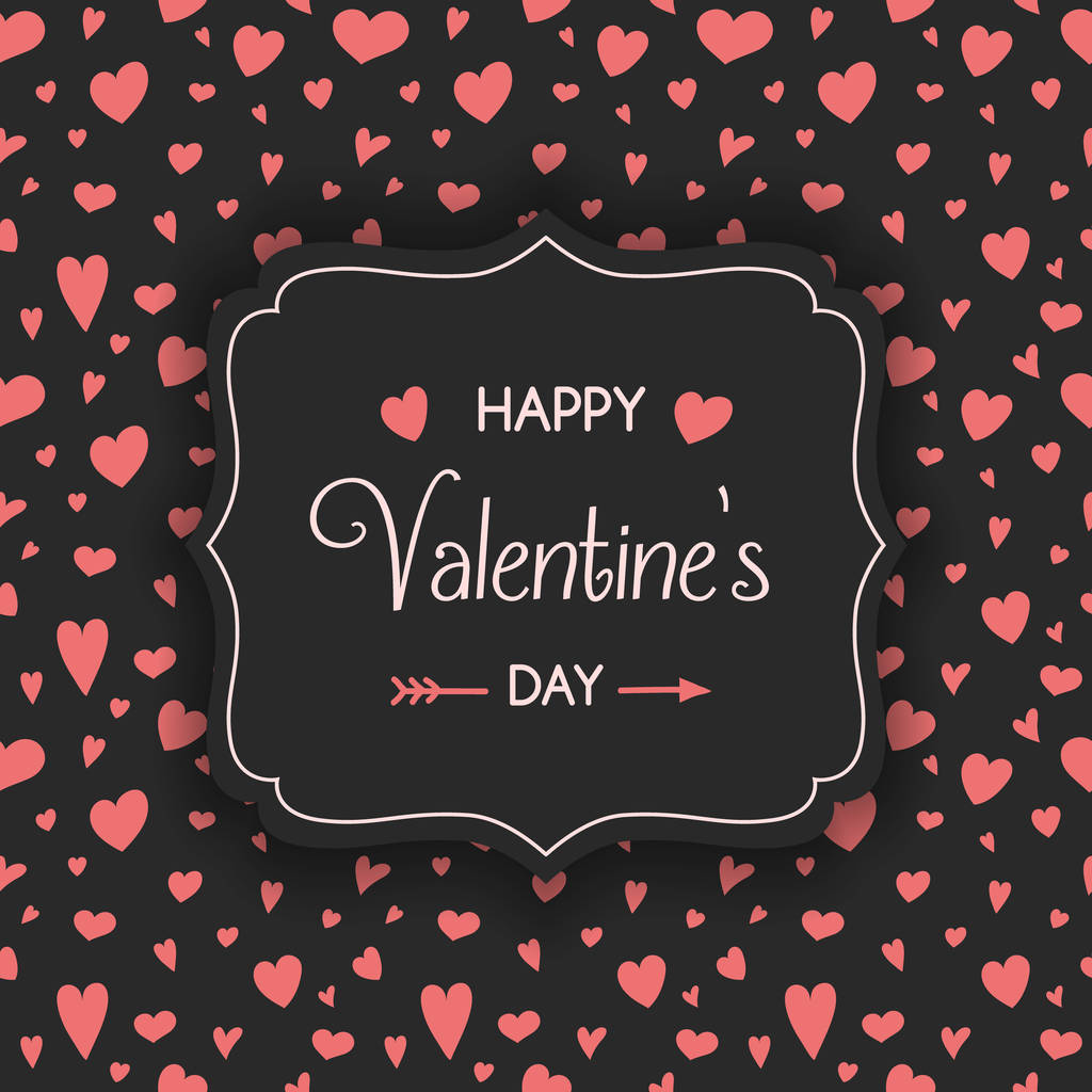 Valentin-napi üdvözlőkártya szívvel és kívánságait. Vektor  - Vektor, kép