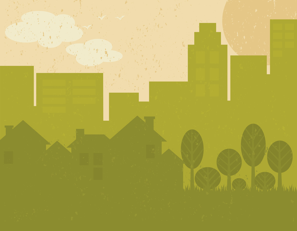 Зелене місто плакат
 - Вектор, зображення
