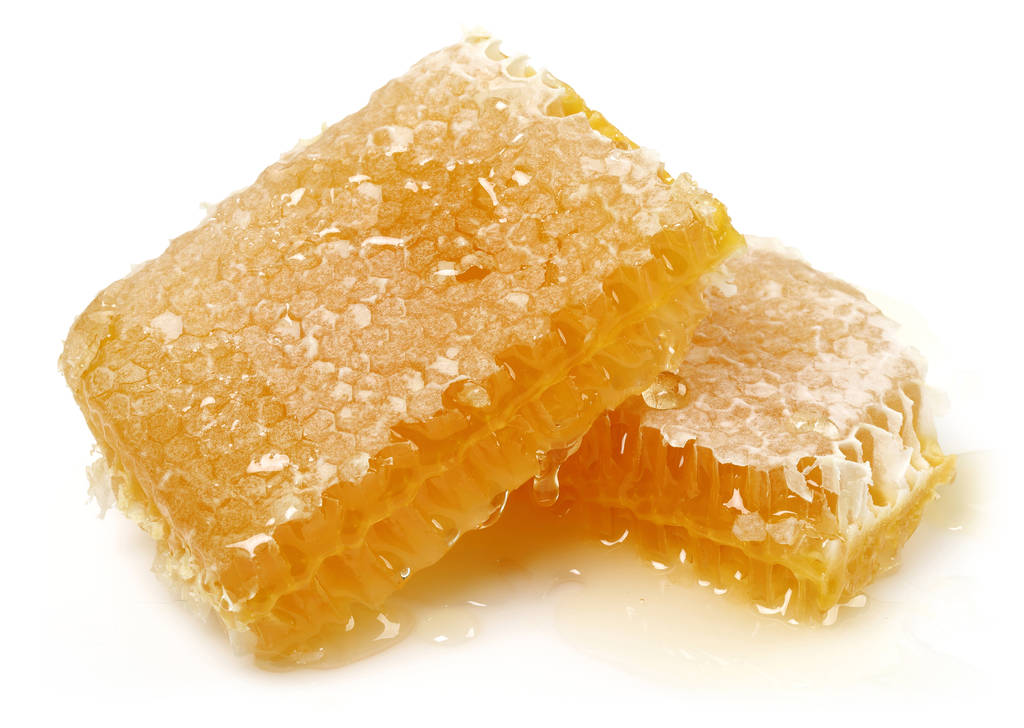 miele con nido d'ape isolato su fondo bianco
 - Foto, immagini