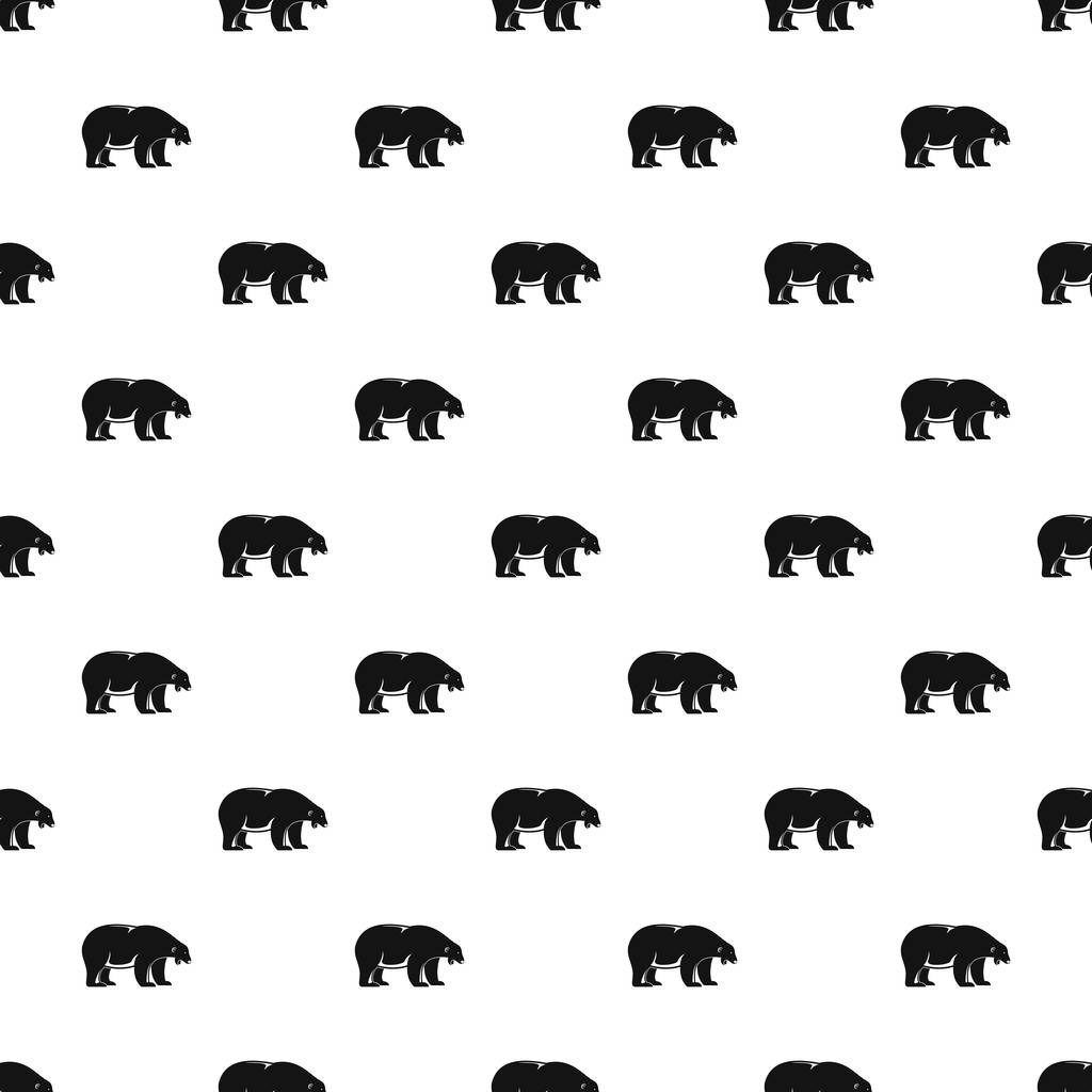 Polar bear howl pattern seamless vector - Vector, Image