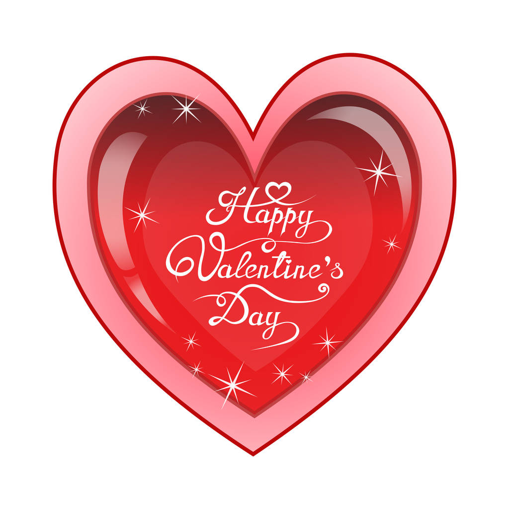 glücklich Valentinstag romantische Grußkarte Illustration - Vektor, Bild