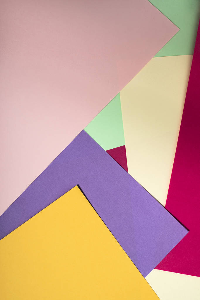 Renkli Çokgen kağıt tasarımı. Pastel tonları geometrik şekiller arka plan. Soyut Kompozisyon duvar kağıdı. - Fotoğraf, Görsel