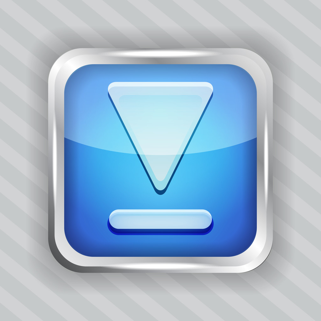 синя піктограма завантаження на смугастому фоні
 - Вектор, зображення