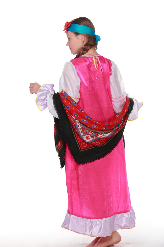 κοπέλα με παραδοσιακή ρωσική φορεσιά - Φωτογραφία, εικόνα