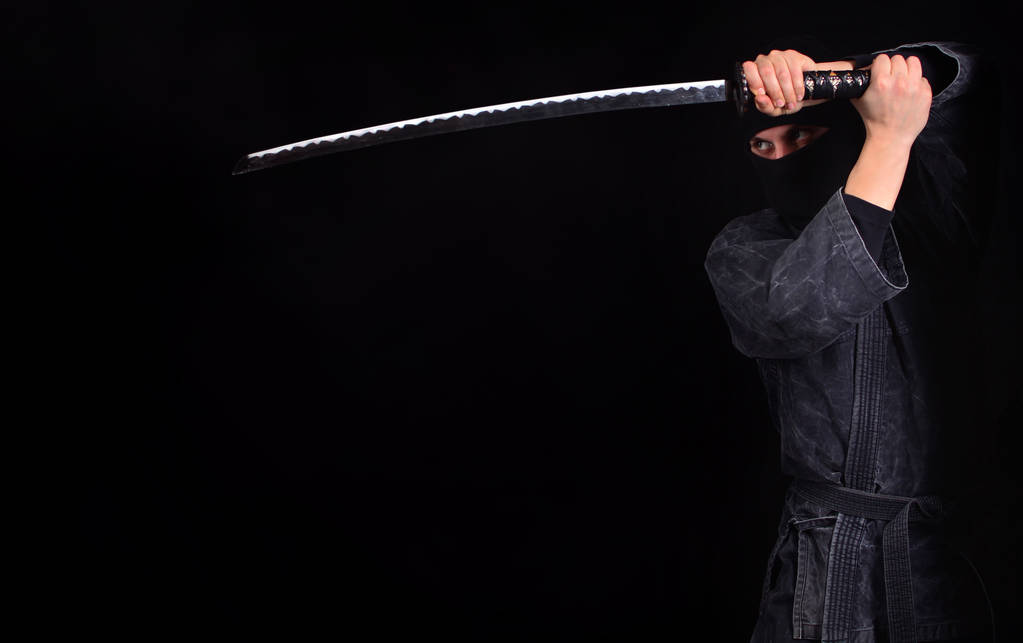 Ninja katana közelről. Martial arts. - Fotó, kép