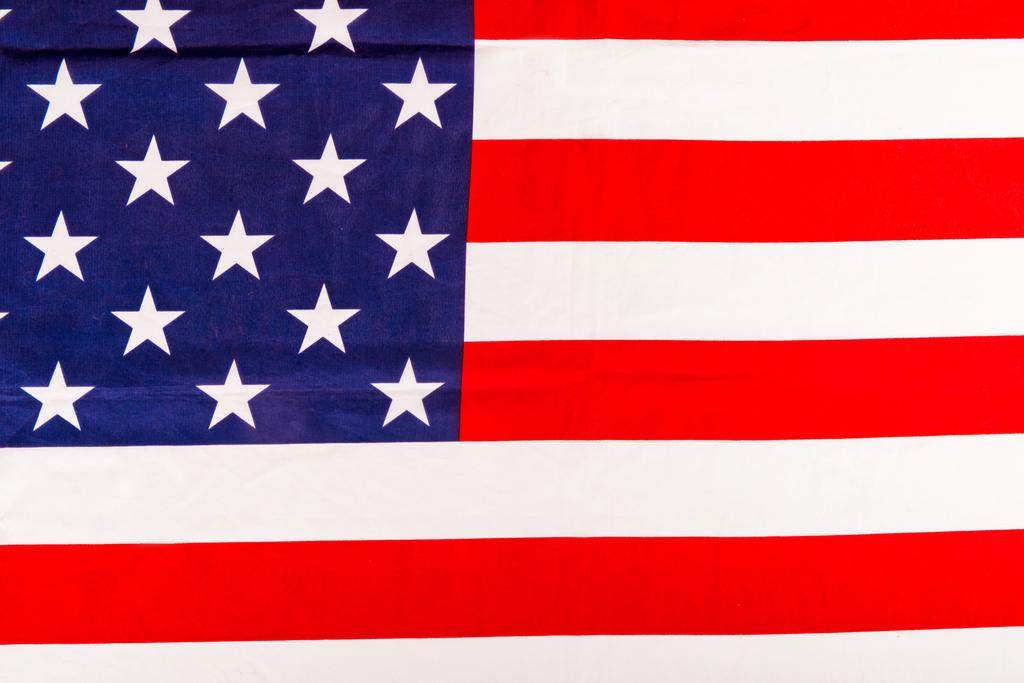 top view of national american flag with stars and stripes - Photo, Image