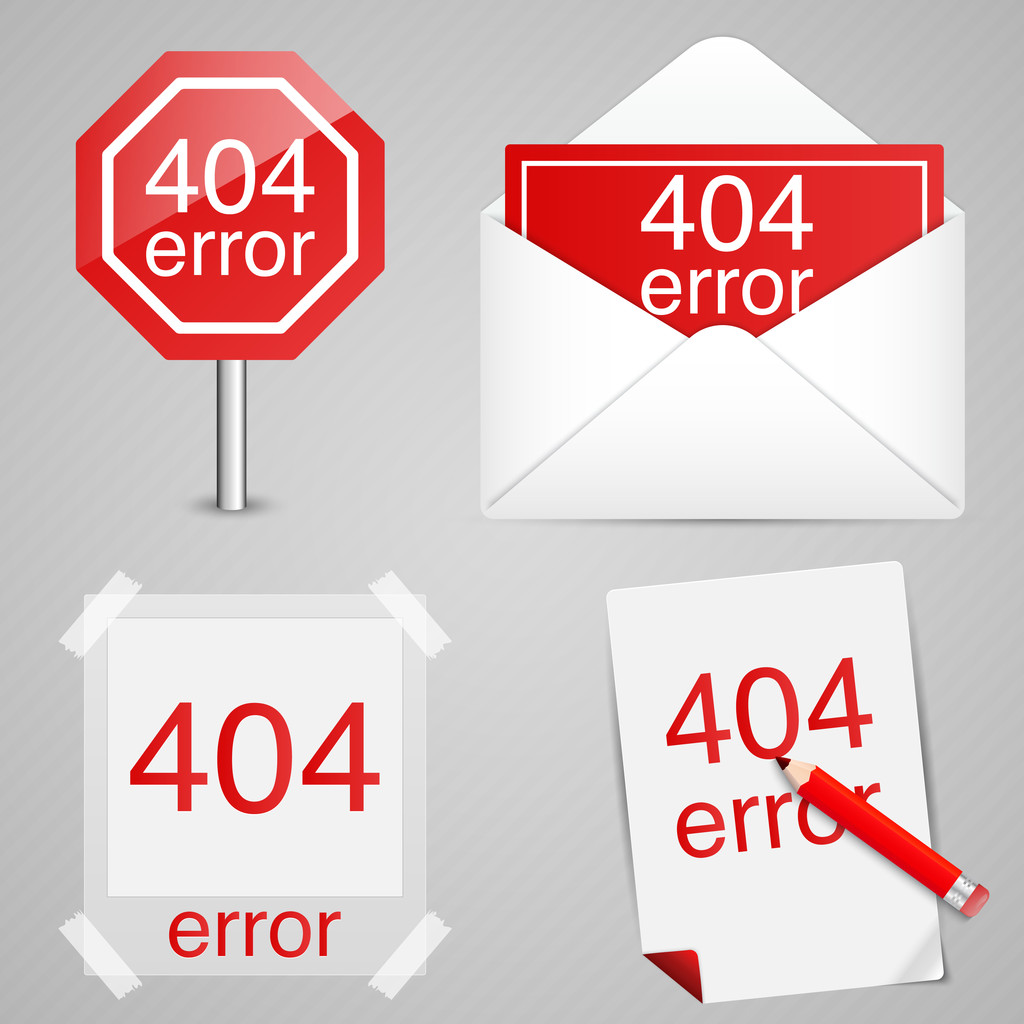 404 errore segno vettoriale illustrazione
  - Vettoriali, immagini