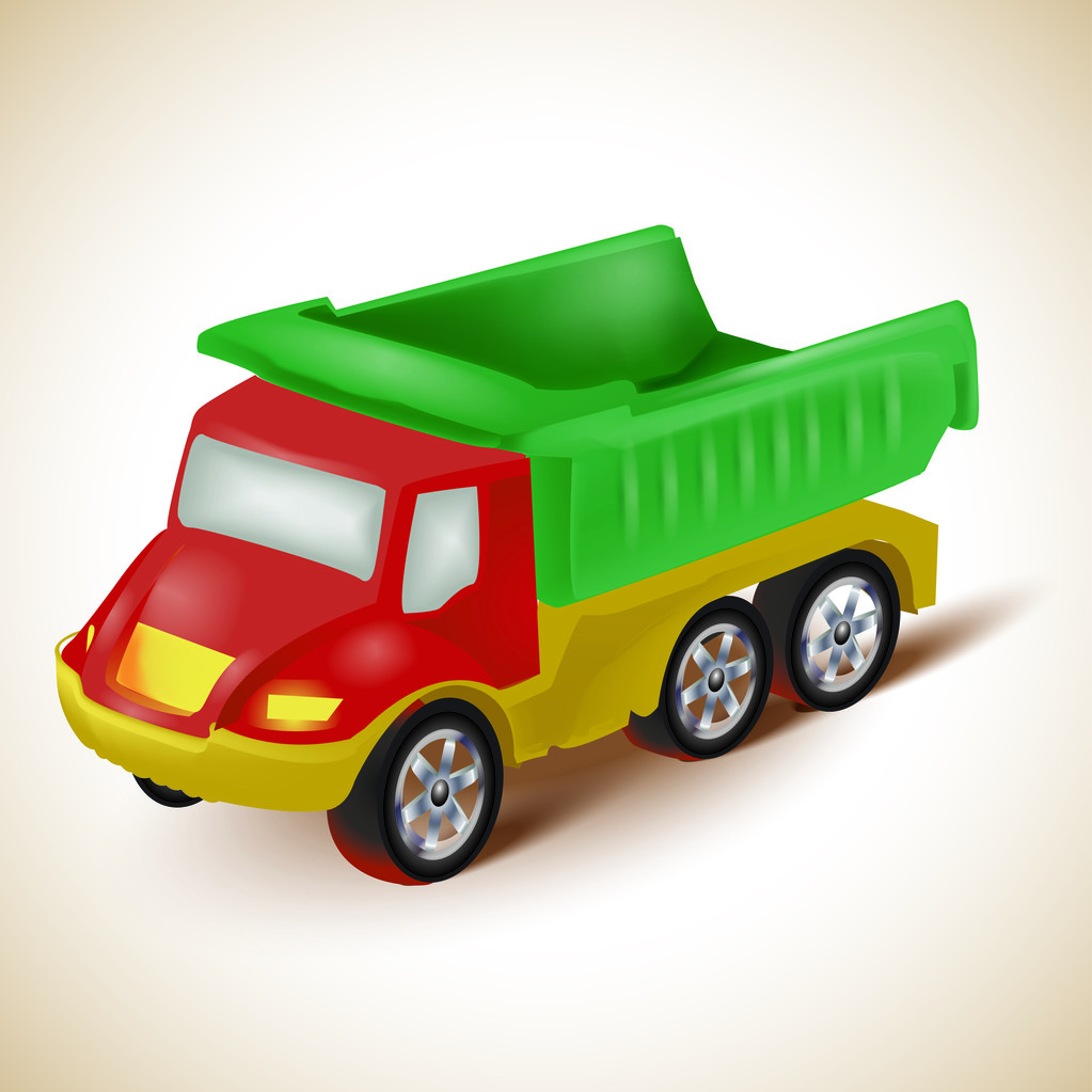 Brinquedo de caminhão basculante colorido. Ilustração vetorial
. - Vetor, Imagem