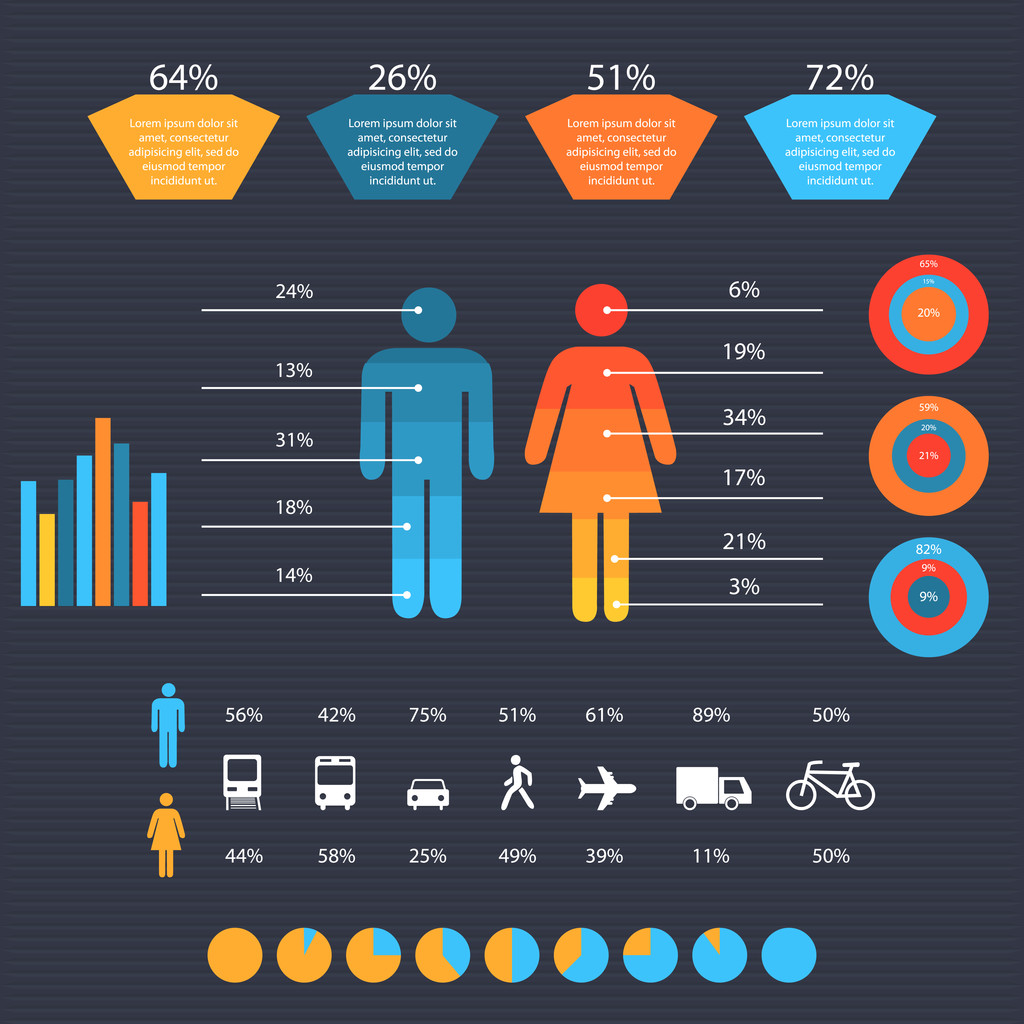 Infografik Illustration des Transportwesens - Vektor, Bild