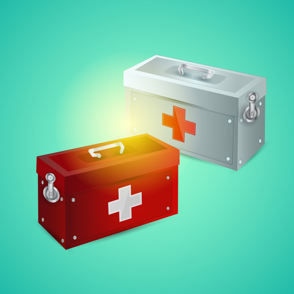 Vektor-Illustration der Erste-Hilfe-Box - Vektor, Bild