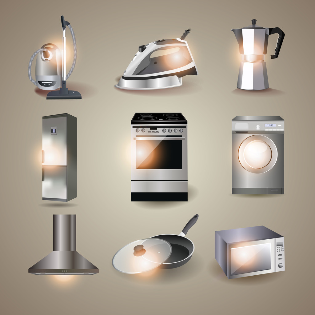 set of of household appliances. vector - Vector, Image