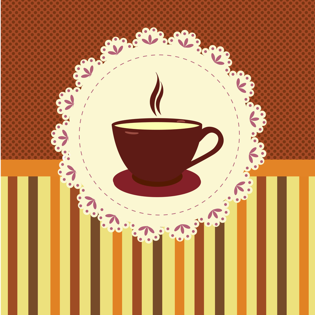 茶背景のカップ ベクトル イラスト ロイヤリティフリーのベクターグラフィック画像