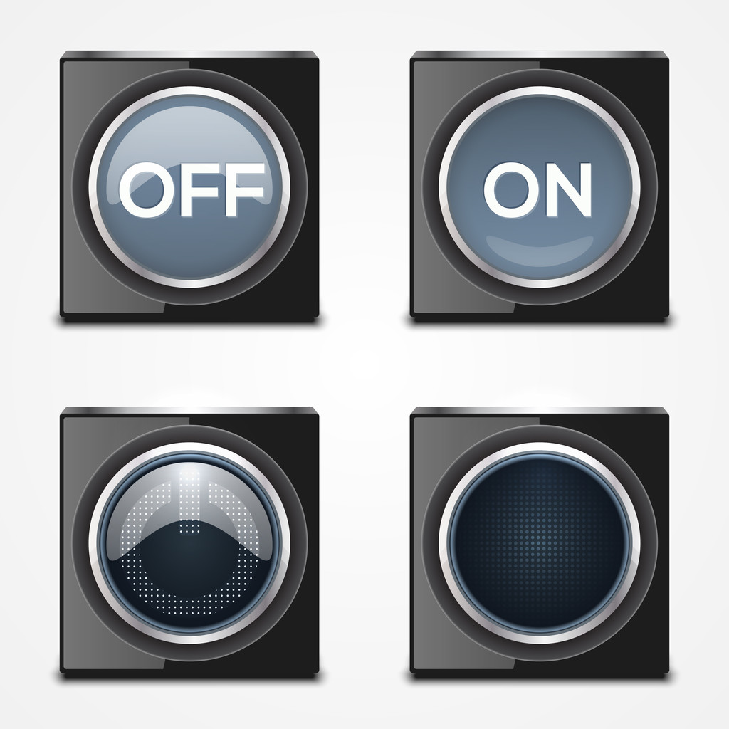 On, Off buttons. Vector. - Vector, Image