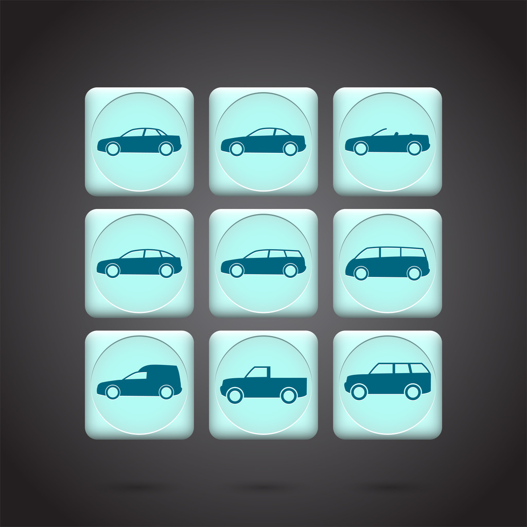 iconos del coche vector ilustración
  - Vector, imagen