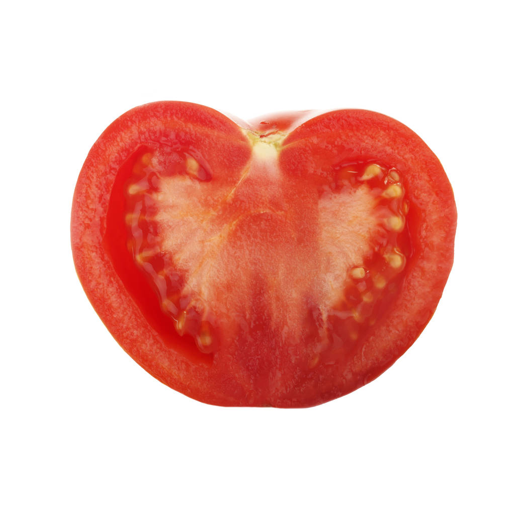 tomate fresco y maduro aislado sobre fondo blanco  - Foto, Imagen