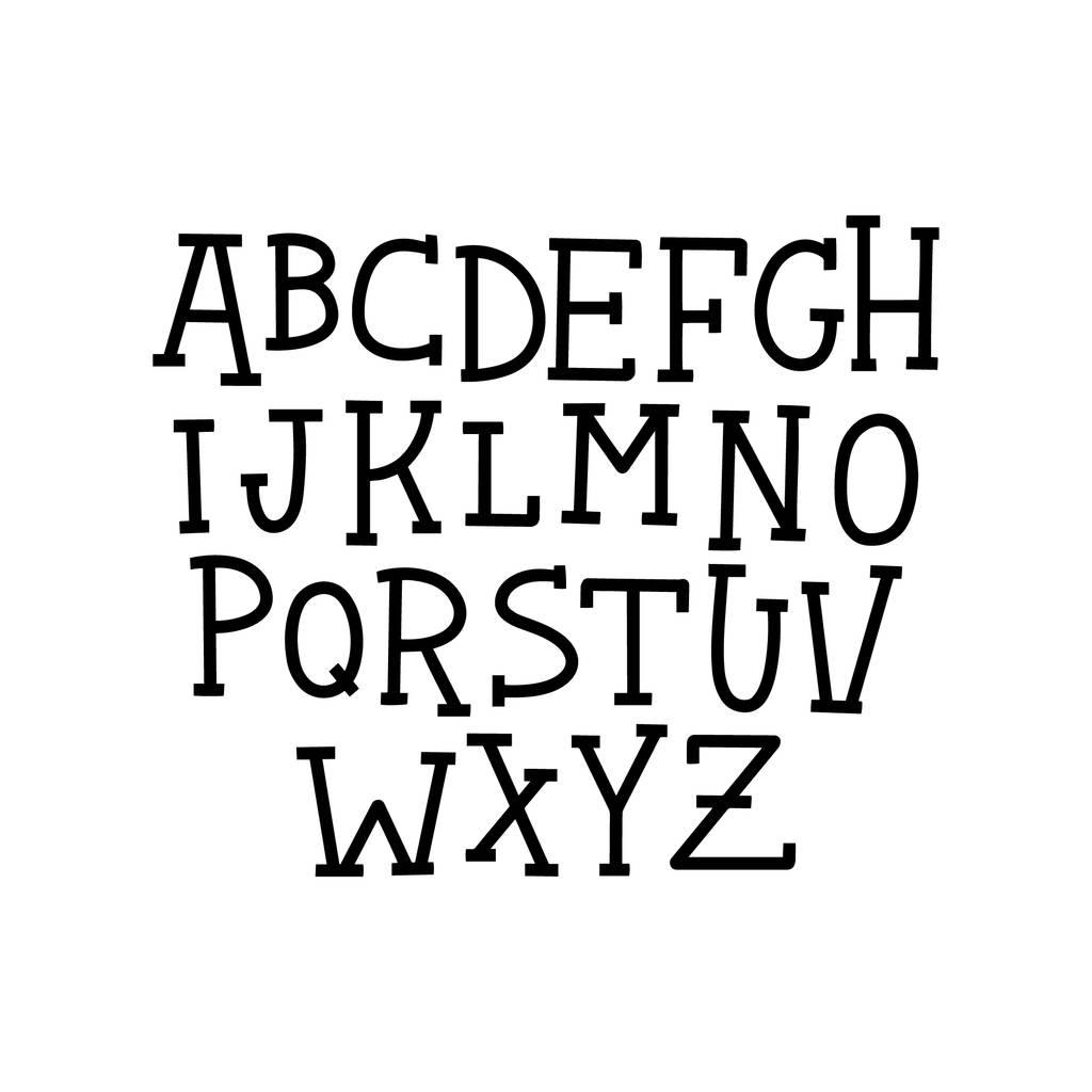 Alphabet manuscrit. Police vectorielle
 - Vecteur, image